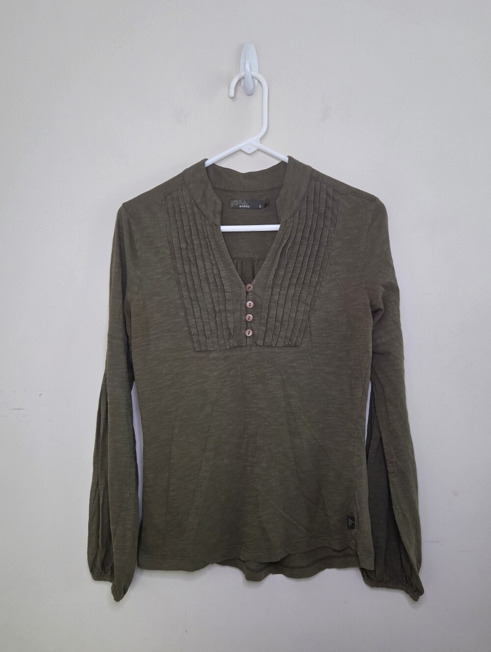 Women's Prana Green Long Sleeve Top Sz Small